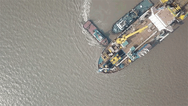 航拍"天鲲号"下水仪式:引外媒关切的"地图编辑器"