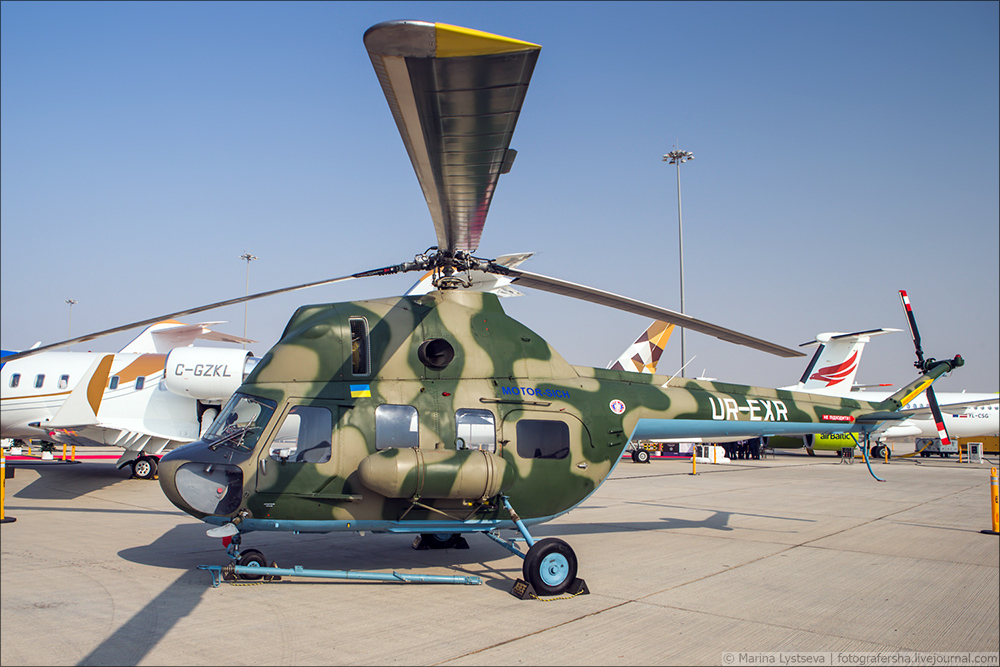 在本届迪拜航展上,萌萌的米-2直升机吸引了很多关注目光.