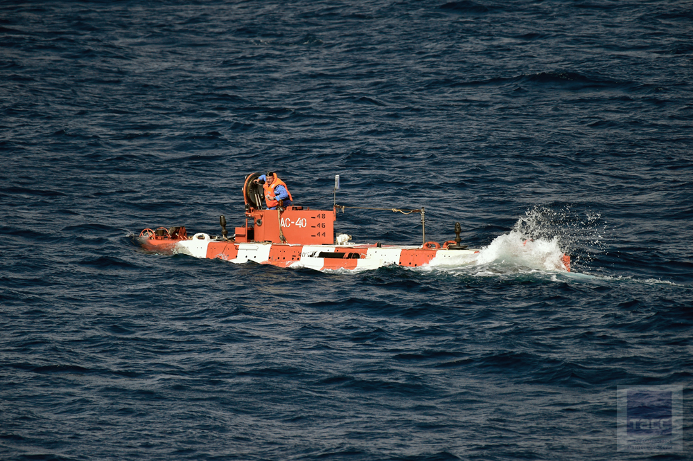 罕见进口潜艇救援艇亮相中俄军演