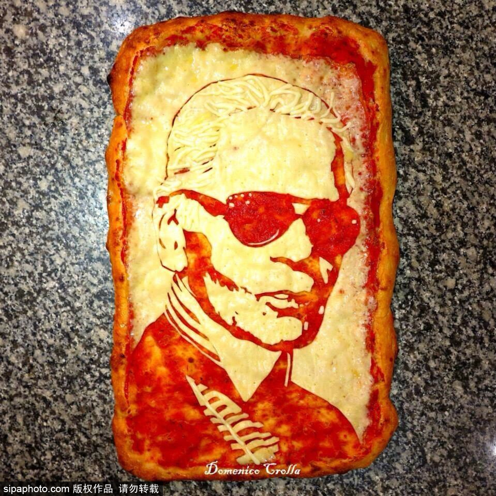 餐厅老板脑洞大开打造明星脸披萨栩栩如生