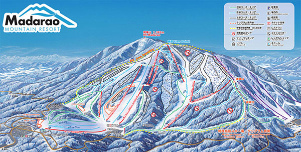 斑尾高原被四大滑雪山地包围,西侧是妙高高原和黑姬高原,东侧是志贺高原和野泽温泉。