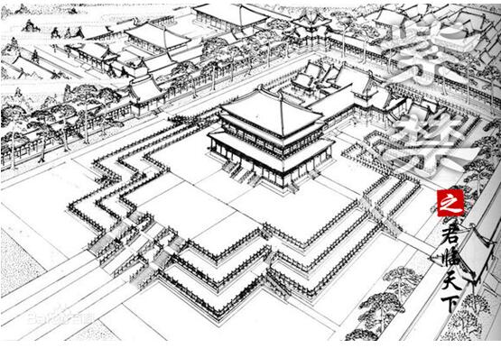 阿房宫赋平面图简图图片