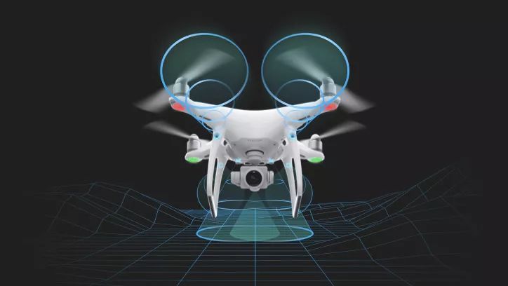 *Phantom 4 ProV2.0的FlightAutonomy系统经过全面升级,具备5向感知以及4向避障功能。