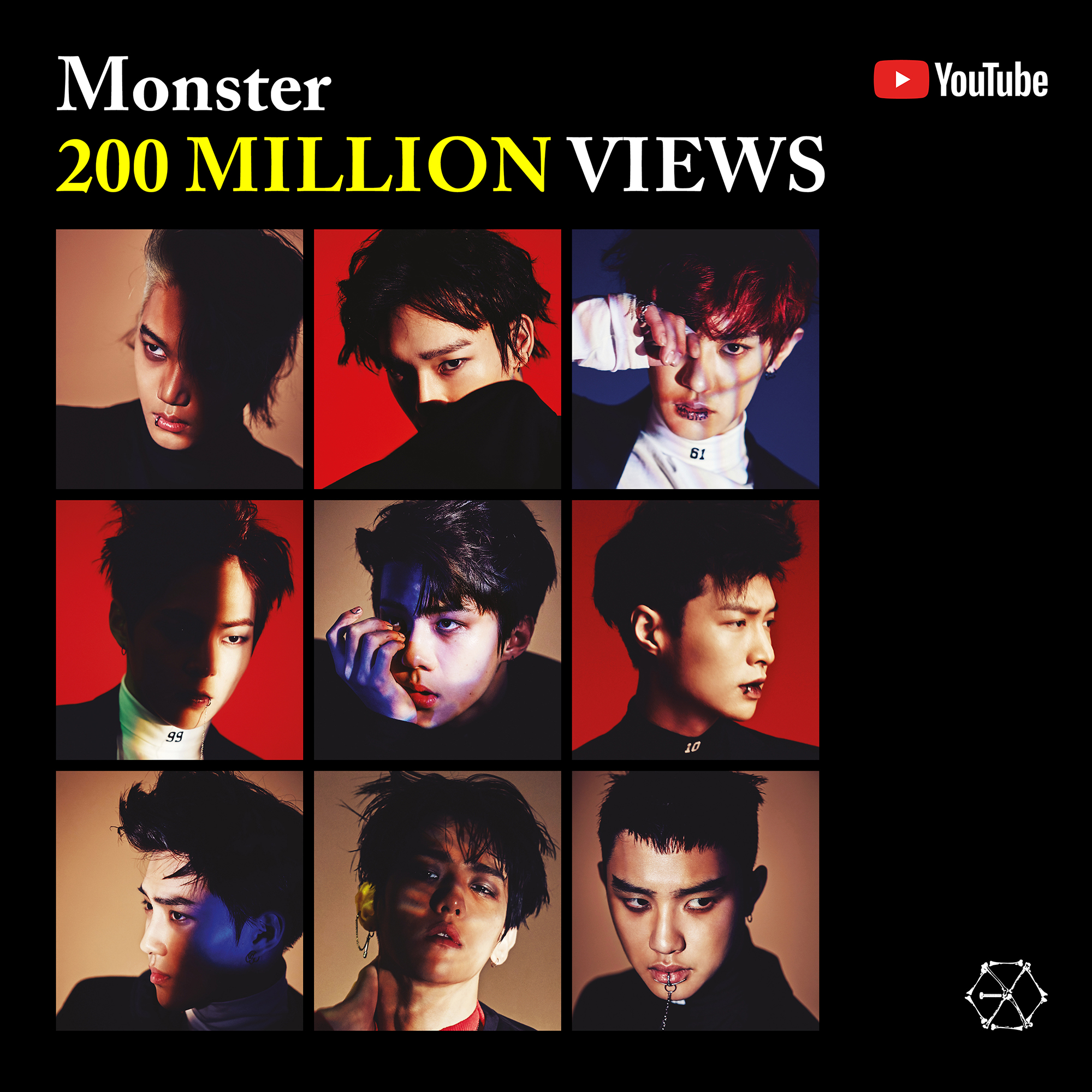 亚洲王者 Exo Monster Mv Youtube播放量突破2亿次