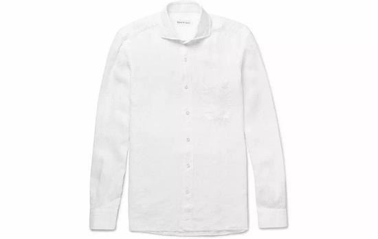 ● Rubinacci 棉麻材质衬衫透气清凉，高温必备。