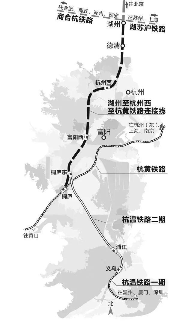 湖州至杭州新建高铁公示:连接杭黄高铁,时速350公里