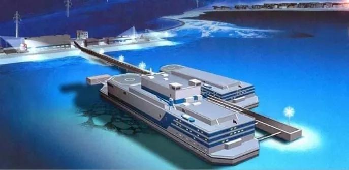 浮动式核电站示意图