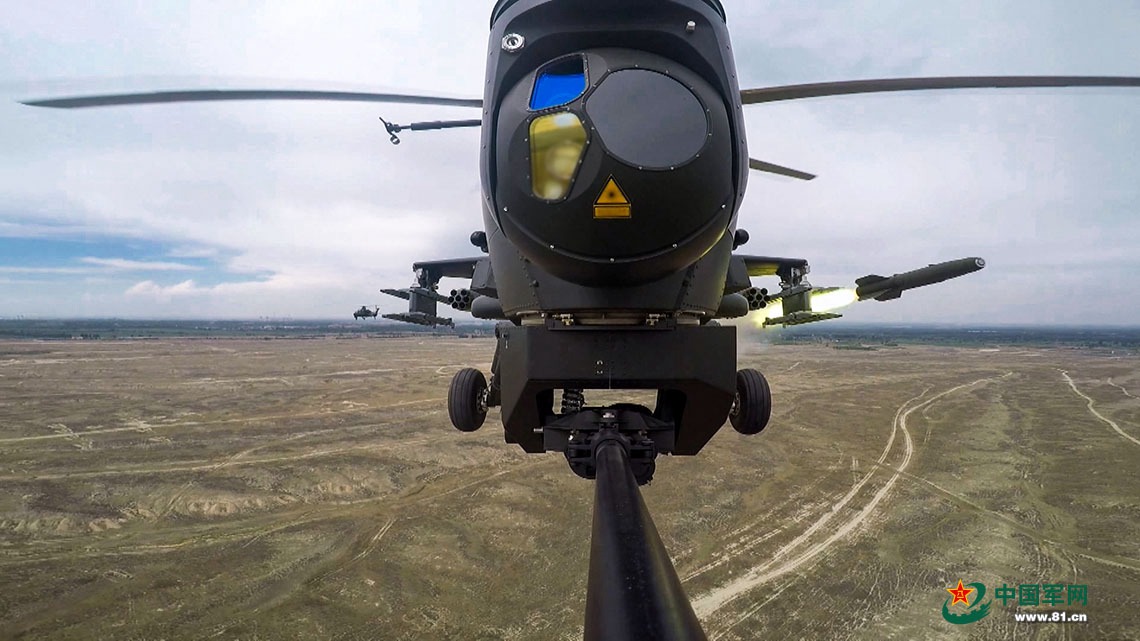 燃爆直10机载武器开火瞬间太震撼