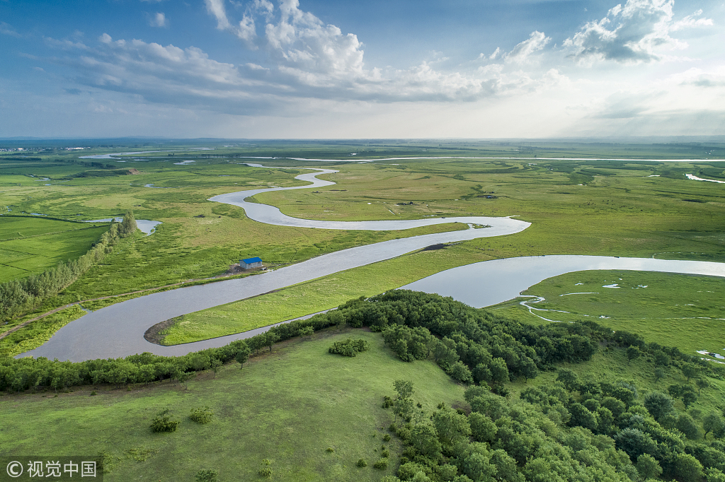 7 黑龙江鸡西:北大荒连日多雨 穆棱河美如画卷