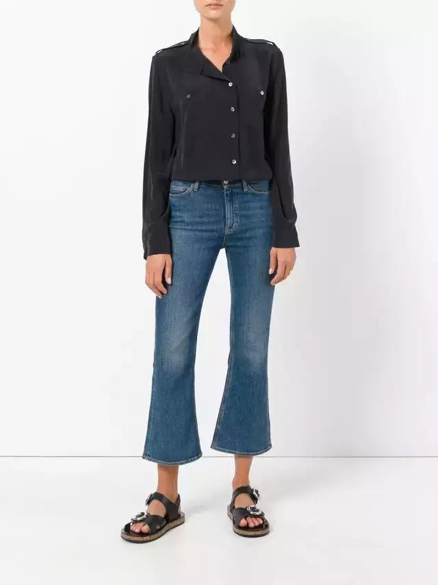 Equipment黑色侧排扣真丝衬衣 折扣价格：2,630CNY