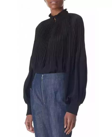 深蓝色风琴褶衬衣 参考价格：2,703