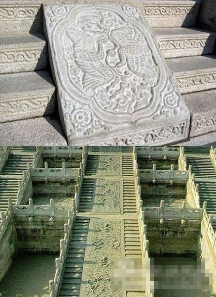 上图为韩国景福宫台阶，下图为故宫