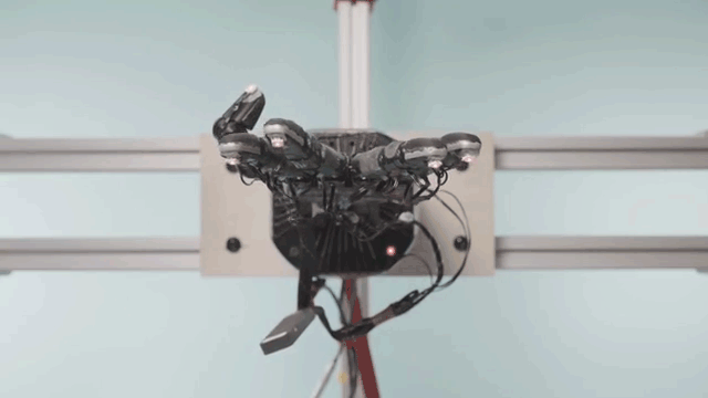 图：研究人员正在训练机械手臂（2倍速播放）