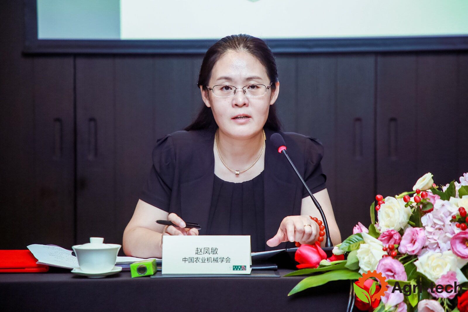 中国农业机械学会副秘书长赵凤敏致辞。