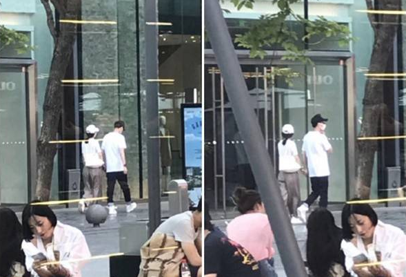 赵丽颖、冯绍峰被爆牵手逛街。