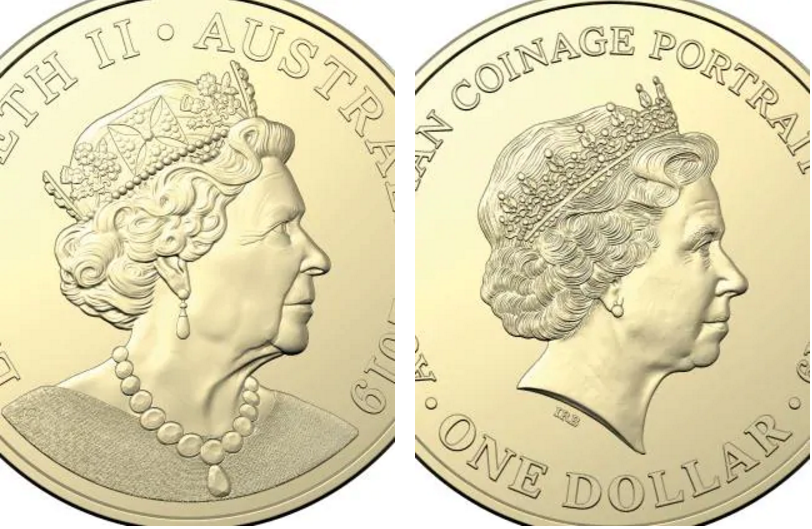 新版（左）和旧版（右）硬币设计。 （图源：外媒）