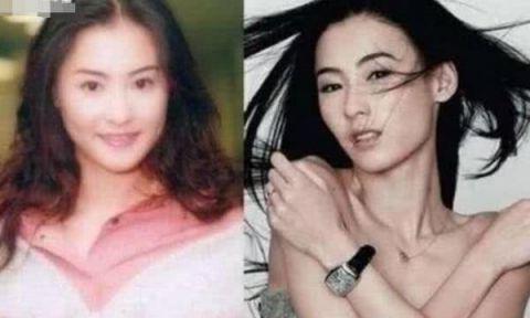 张柏芝出道前脸颊还有很多肉，十分可爱！