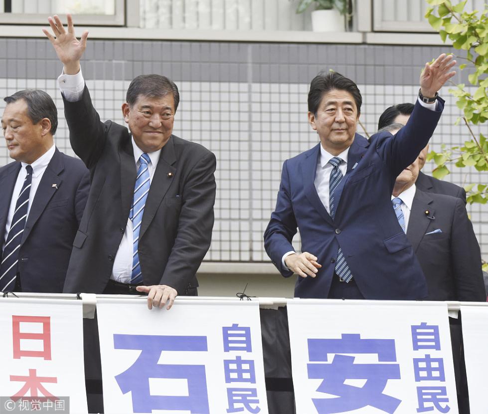 日本自民党总裁选举进行时安倍欲拼到最后