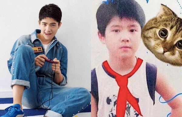 刘昊然原来从小就亲切感十足。