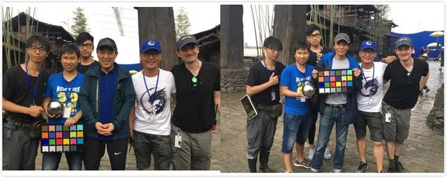 视效团队和导演张艺谋、摄影指导赵小丁