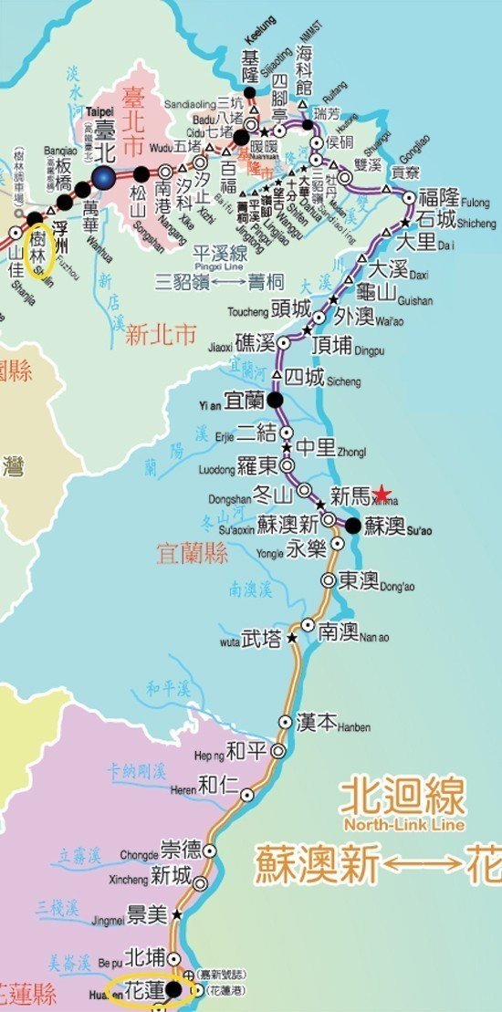 台铁线路图图片