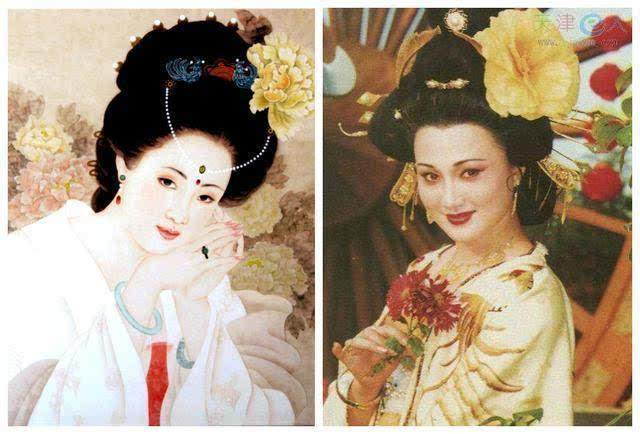 林芳兵,演绎的最美杨贵妃,完美诠释了"肤如凝脂,脸如满月"的丰腴典雅.