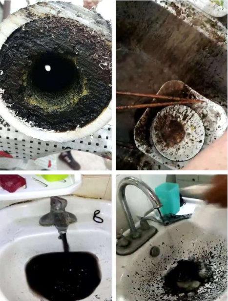黑龙江哈尔滨南岗区城乡结合部万户居民，家中水管常流黑色液体如同“墨汁”。@中国之声 图