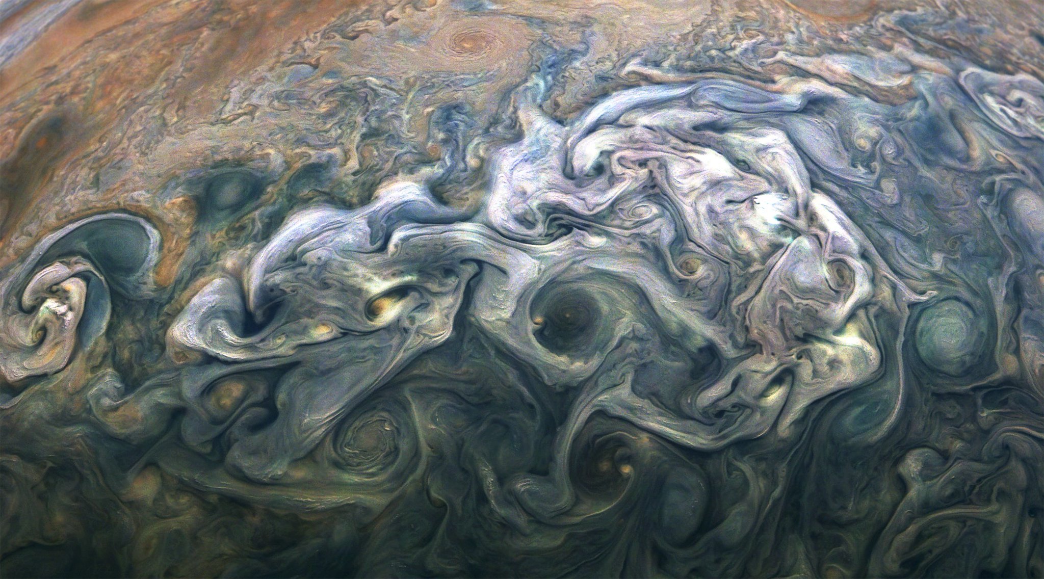 NASA:那些朱诺号探测器从木星北极发回的圣诞礼物
