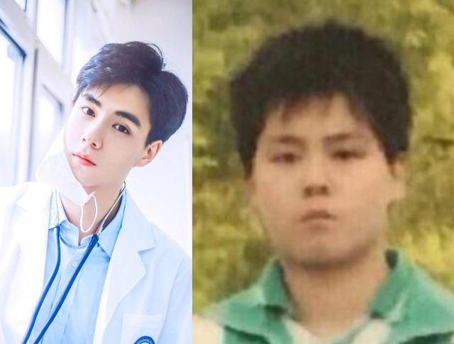 初中时候的胡一天虽然脸上肉嘟嘟的，但是还是完全挡不住清秀的五官啊。