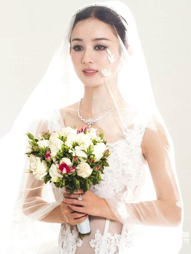 給穿婚紗的女明星打分楊穎85分唐嫣92分漂亮的她95分