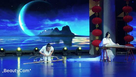 韩晓峰 金天琪鸟巢录制第四届中华民族春晚 默契配合惊艳全场