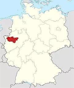 鲁尔区在德国的位置(图源:维基百科)