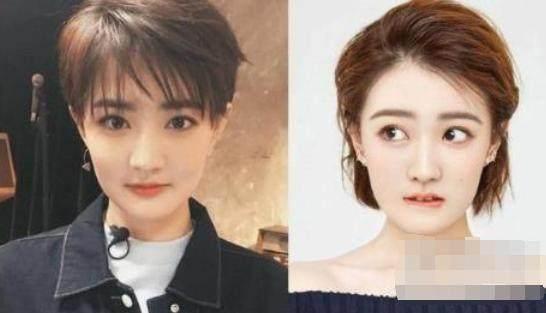 鹅蛋脸、心形脸的妹子适合比较有气质一点的超短发,像高俊熙同款,脸小又显气质。