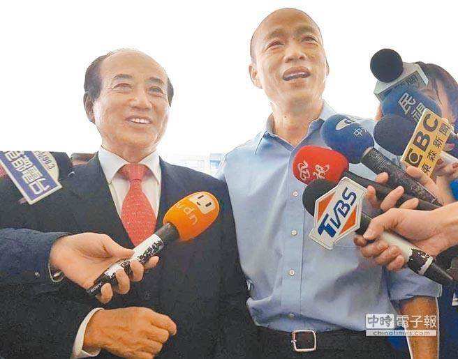 王金平(左)韩国瑜(右)(来源：台湾“中时电子报”)