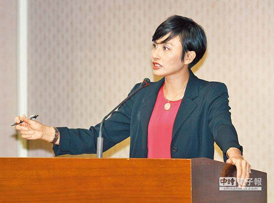 民进党籍"立委"邱议莹.(图片来源:台湾"中时电子报")