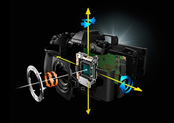 OM-D E-M1 Mark II机身内部5轴防抖补偿结构