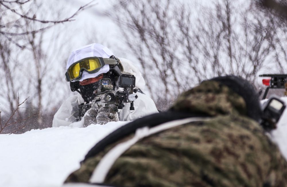 摩尔曼斯克州分局的"貂熊"特别迅速应变分队战士在北极地区开展了训练