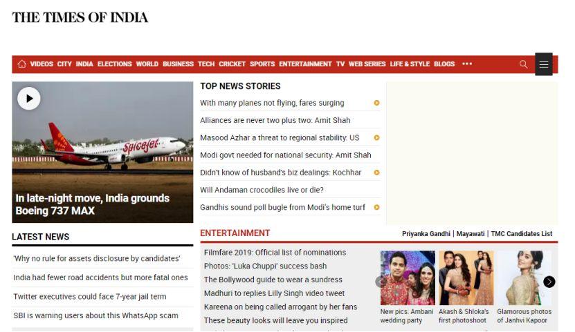 《印度时报》：在深夜行动中，印度宣布停飞波音737MAX