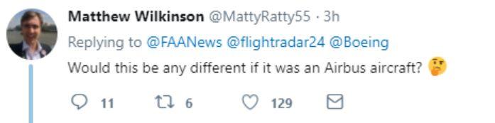 Matthew：如果出事的是空客飞机，会不会有什么不同呢？