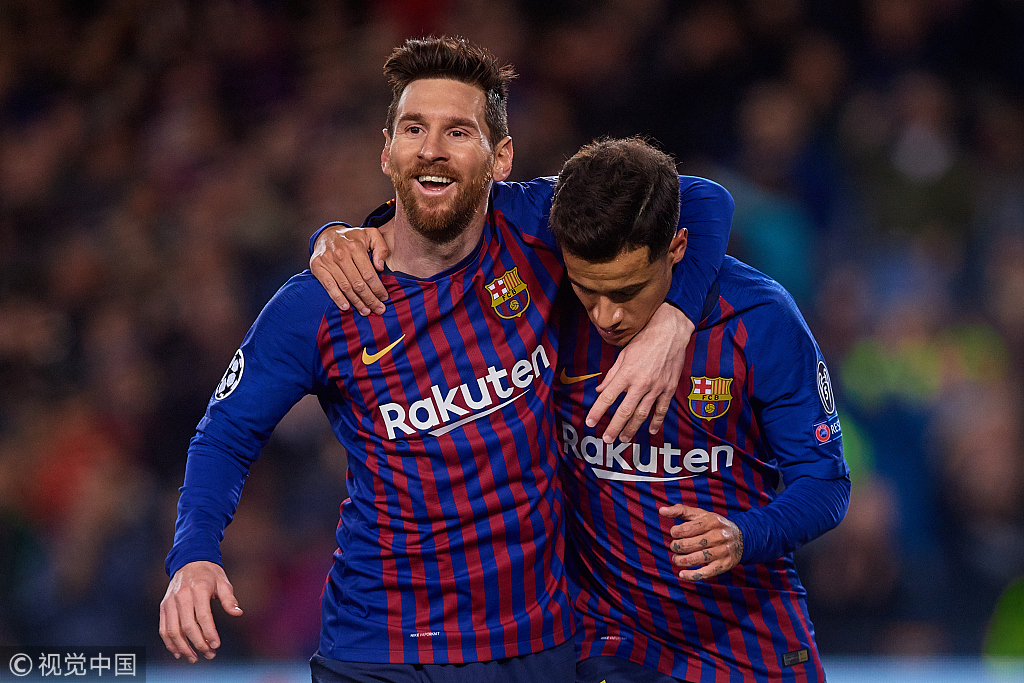 梅西和库蒂尼奥