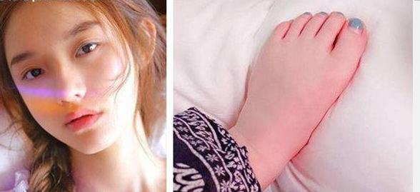 ▼有着性感女神之称的李玟在个人微博晒出称重的一张脚丫子照，