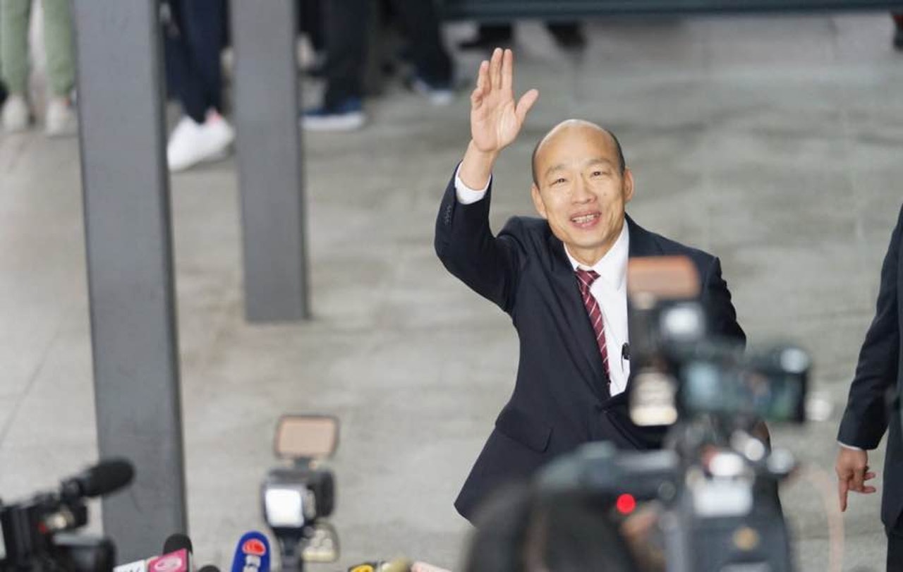 韩国瑜3月22日到访香港（图片来源：港媒）