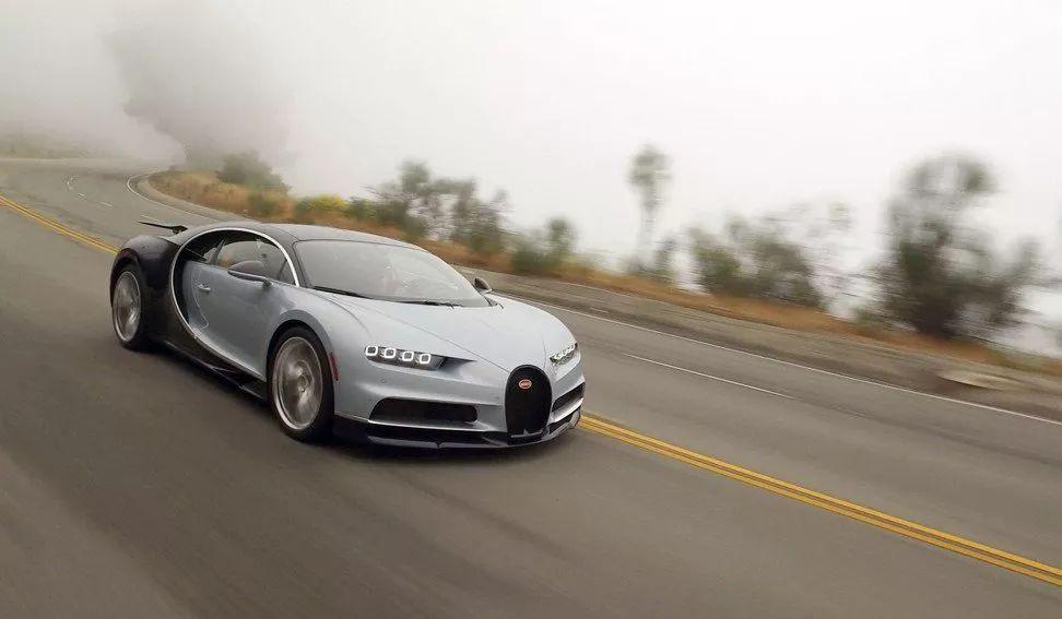 A Bugatti Chiron in full flight. Photo: The Los Angeles Times