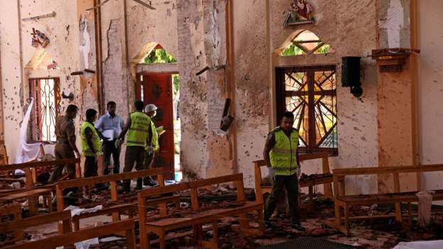爆炸后的教堂（图源：路透社）