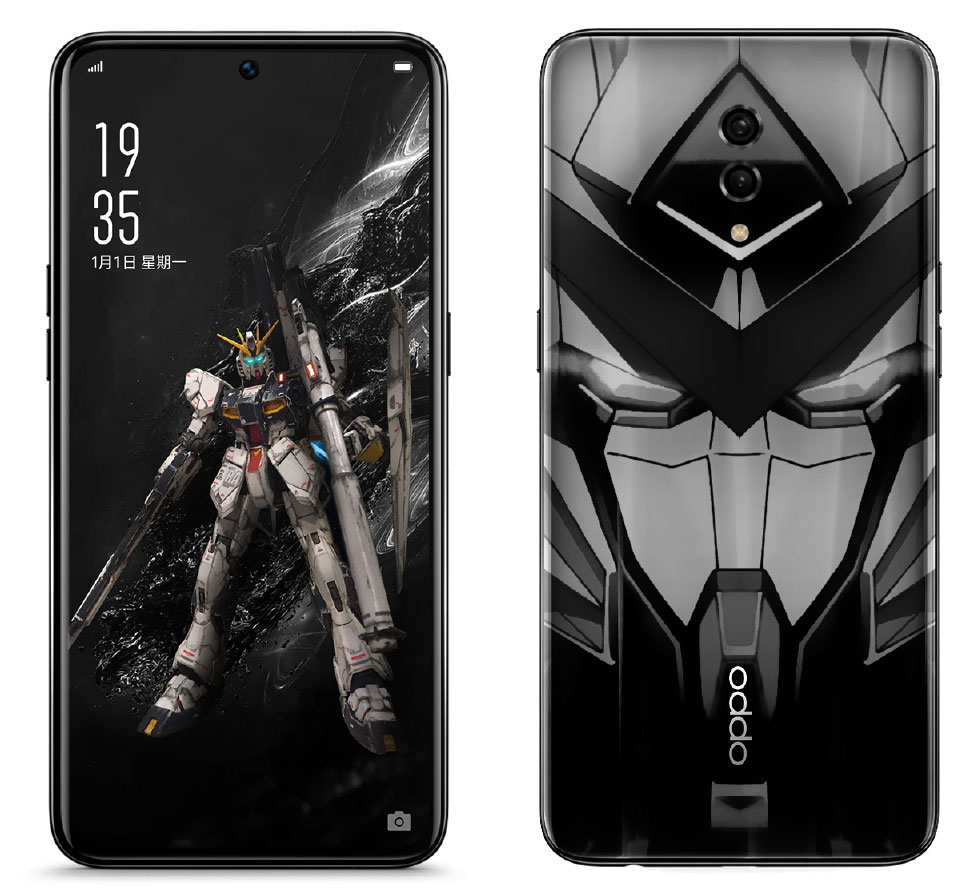 oppo官宣高达联名款新机采用居中打孔屏