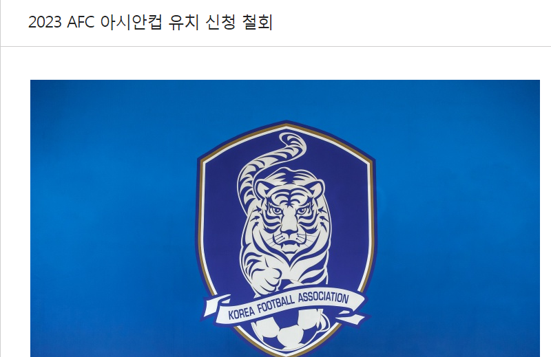 韩足协网站截图