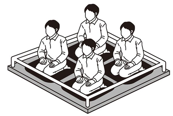 “升席”示意图，图源：日本相扑协会官网