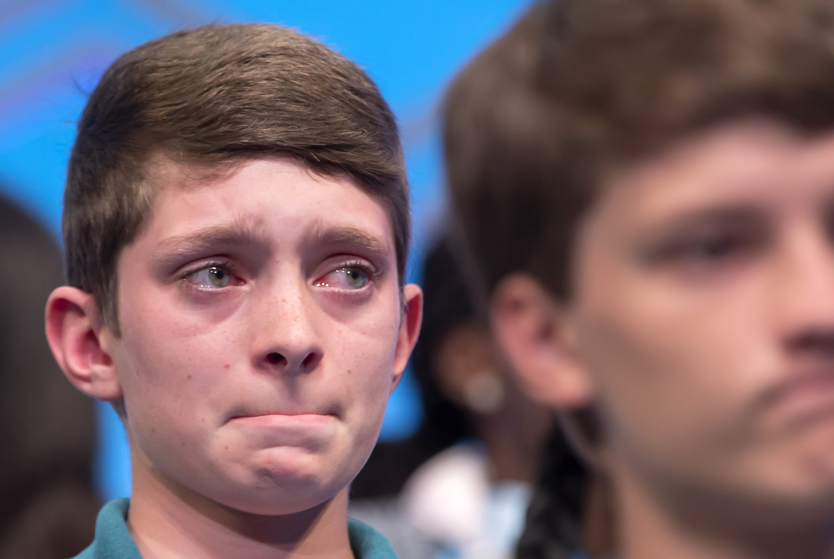 7 2019全美拼字大赛紧张进行中 小选手苦思冥想狂甩表情包