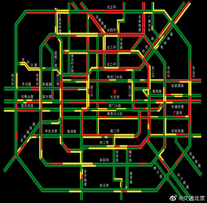 北京交通委提醒城市路网整体运行压力较为突出请错峰出行