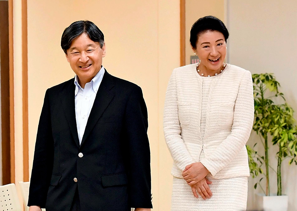 當地時間2019年6月21日,日本東京,日本德仁天皇和雅子皇后造訪位於